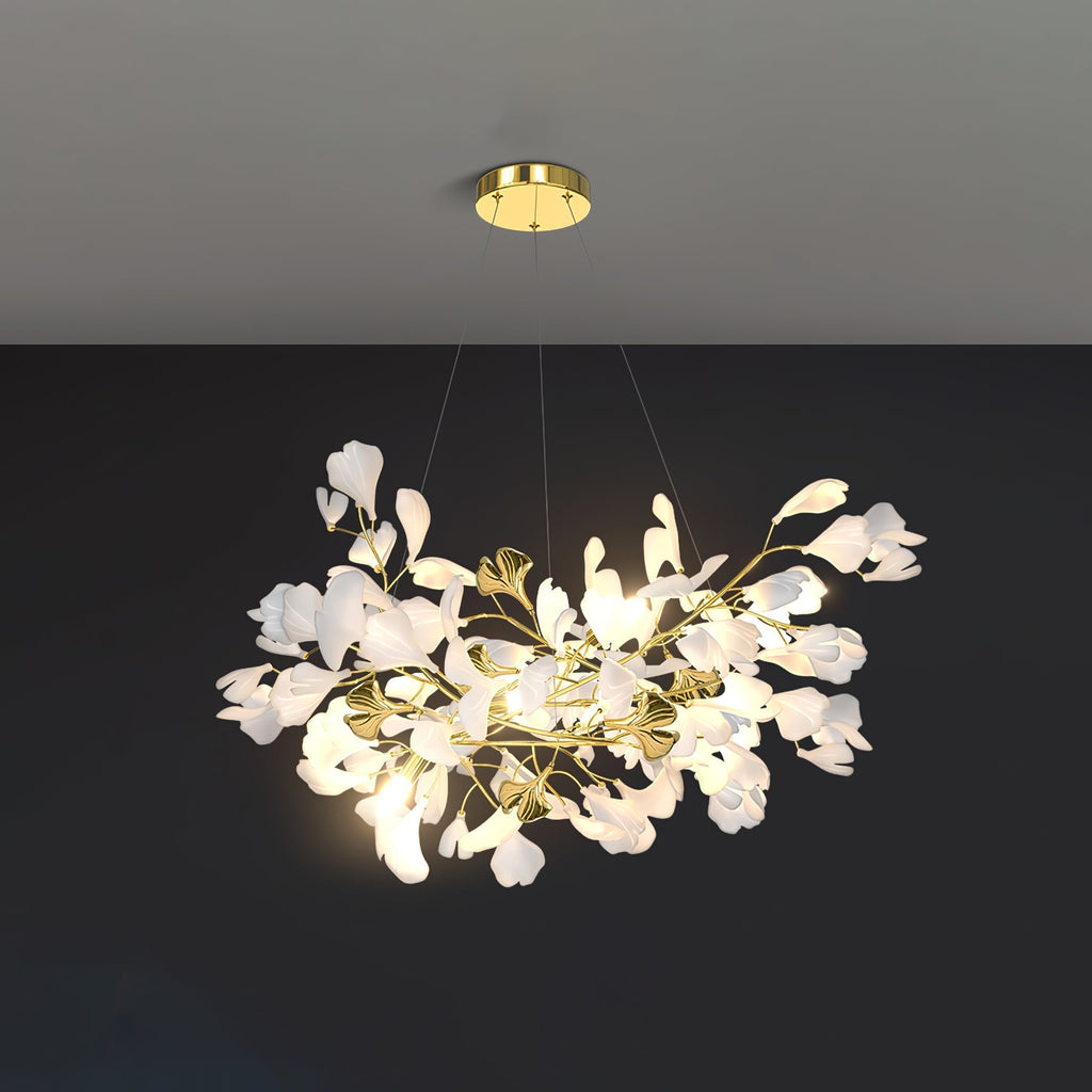Gingko Ceramic Branch Chandelier Z