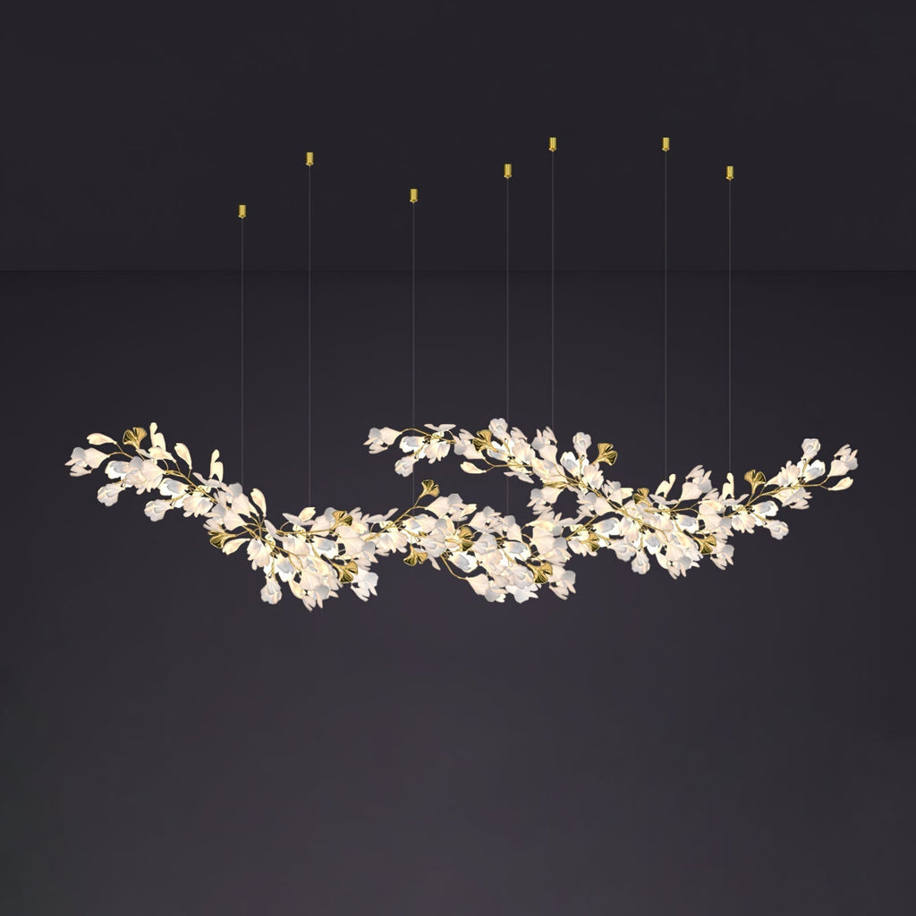 Gingko Ceramic Branch Chandelier Z