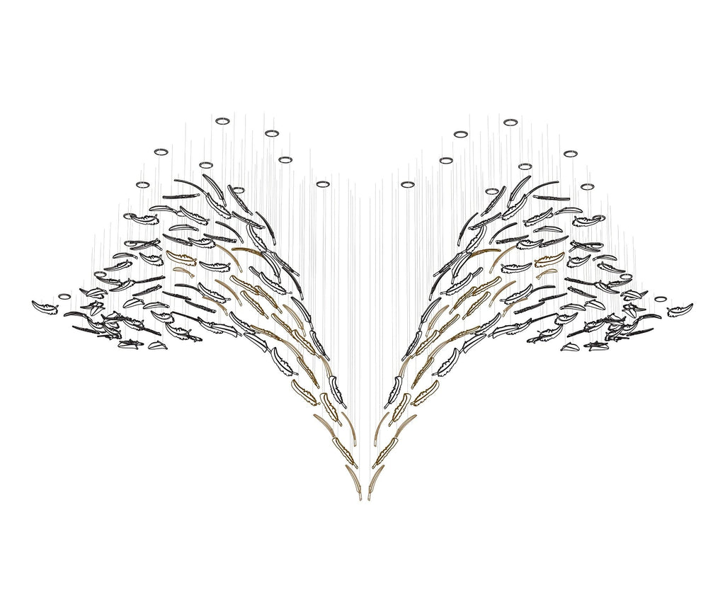 Glass Feathers Chandelier - Vakkerlight