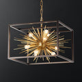 Gold Sputnik Living Room Chandelier Cage Ceiling Pendant Light Fixture L19.7"*W19.7"*H13.8"