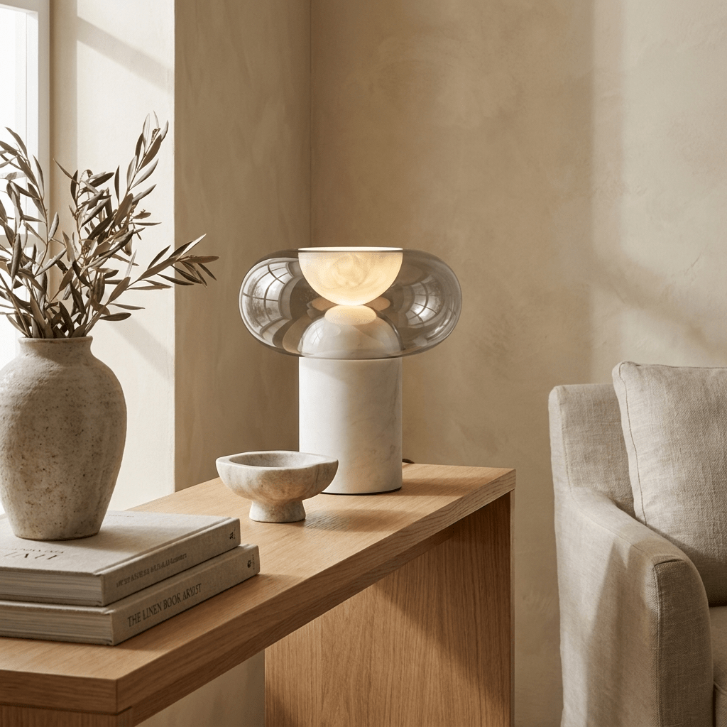 Halo Alabaster Table Lamp - Vakkerlight