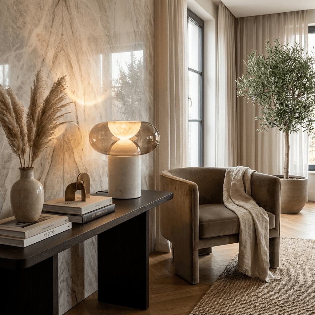 Halo Alabaster Table Lamp - Vakkerlight