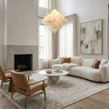 Elegant Hexa Alabaster Cascade Chandelier-Chandelier-Jecanoli