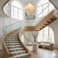 Elegant Hexa Alabaster Cascade Chandelier-Chandelier-Jecanoli