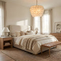 Elegant Hexa Cloud Alabaster Pendant Light-Chandelier-Jecanoli