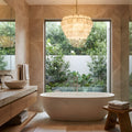 Elegant Hexa Cloud Alabaster Pendant Light-Chandelier-Jecanoli