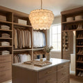 Elegant Hexa Cloud Alabaster Pendant Light-Chandelier-Jecanoli