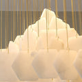 Elegant Hexa Alabaster Cascade Chandelier-Chandelier-Jecanoli