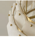 Elegant Hexa Cloud Alabaster Pendant Light-Chandelier-Jecanoli