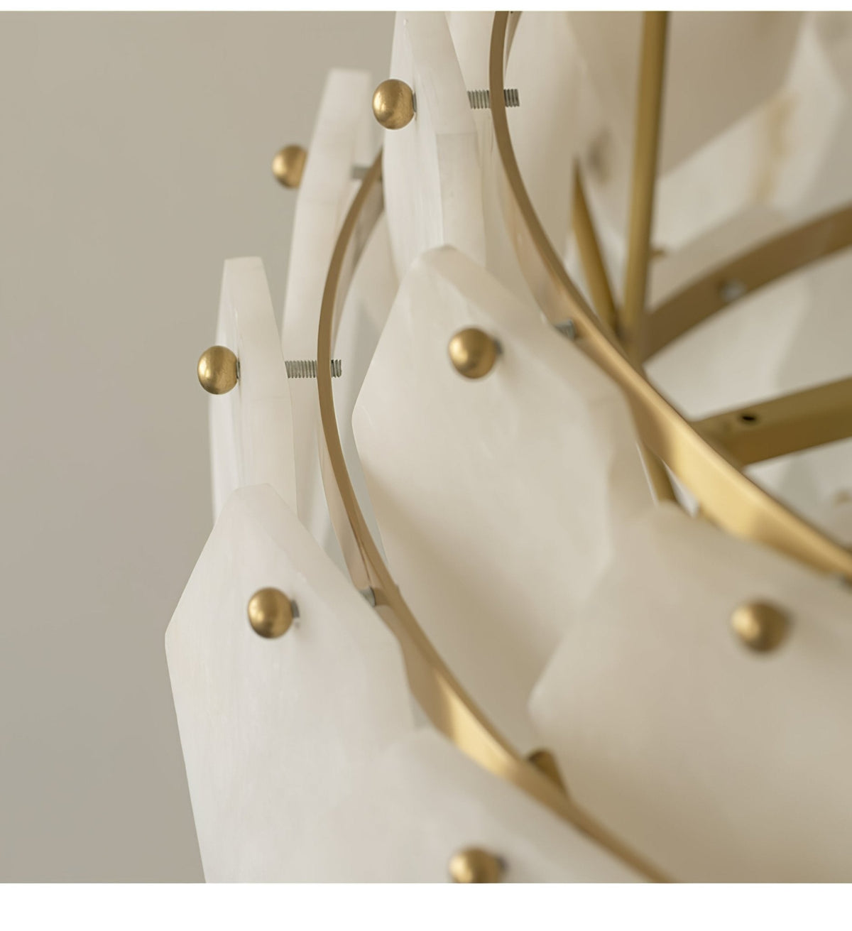 Elegant Hexa Cloud Alabaster Pendant Light-Chandelier-Jecanoli