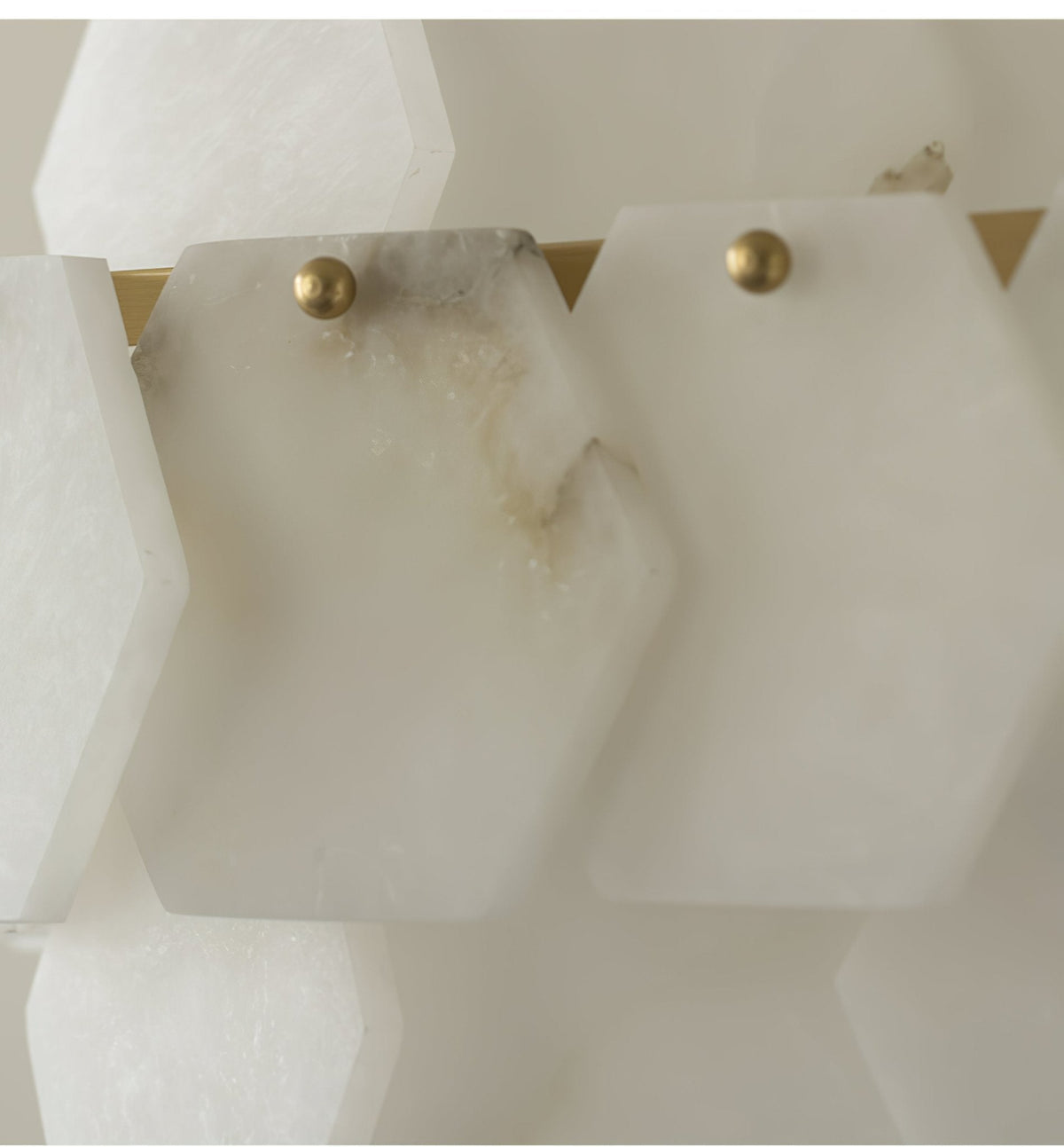 Elegant Hexa Cloud Alabaster Pendant Light-Chandelier-Jecanoli