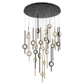 Issac Round Chandelier-chandeliers for dining room,chandeliers for stairways,chandeliers for foyer,chandeliers for bedrooms,chandeliers for kitchen,chandeliers for living room-Jecanoli