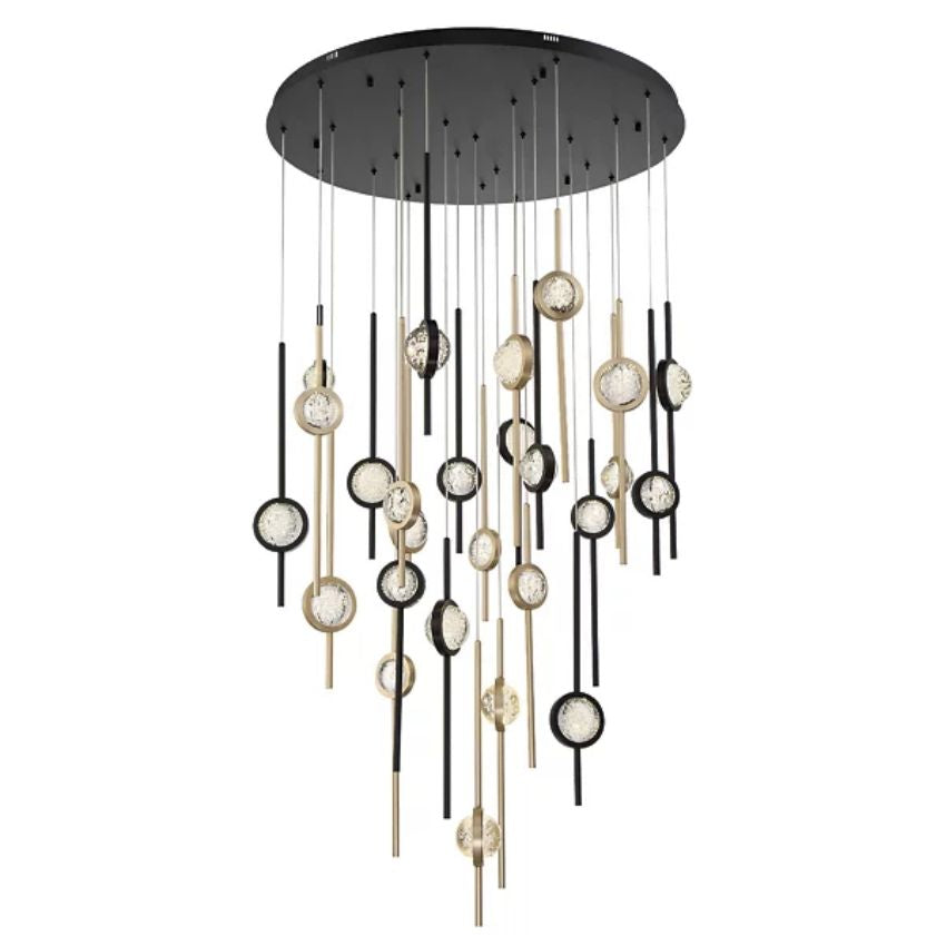 Issac Round Chandelier-chandeliers for dining room,chandeliers for stairways,chandeliers for foyer,chandeliers for bedrooms,chandeliers for kitchen,chandeliers for living room-Jecanoli