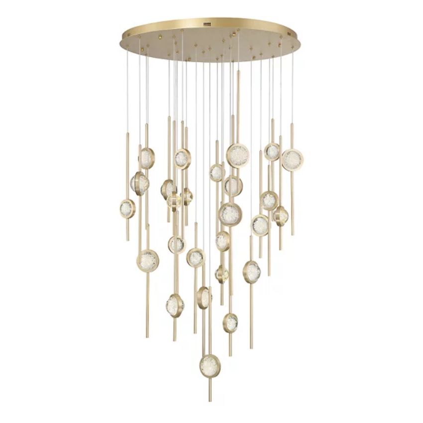 Issac Round Chandelier-chandeliers for dining room,chandeliers for stairways,chandeliers for foyer,chandeliers for bedrooms,chandeliers for kitchen,chandeliers for living room-Jecanoli