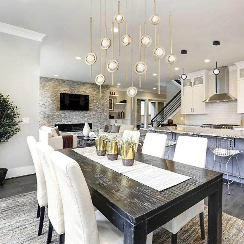 Issac Round Chandelier-chandeliers for dining room,chandeliers for stairways,chandeliers for foyer,chandeliers for bedrooms,chandeliers for kitchen,chandeliers for living room-Jecanoli