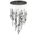 Issac Round Chandelier-chandeliers for dining room,chandeliers for stairways,chandeliers for foyer,chandeliers for bedrooms,chandeliers for kitchen,chandeliers for living room-Jecanoli