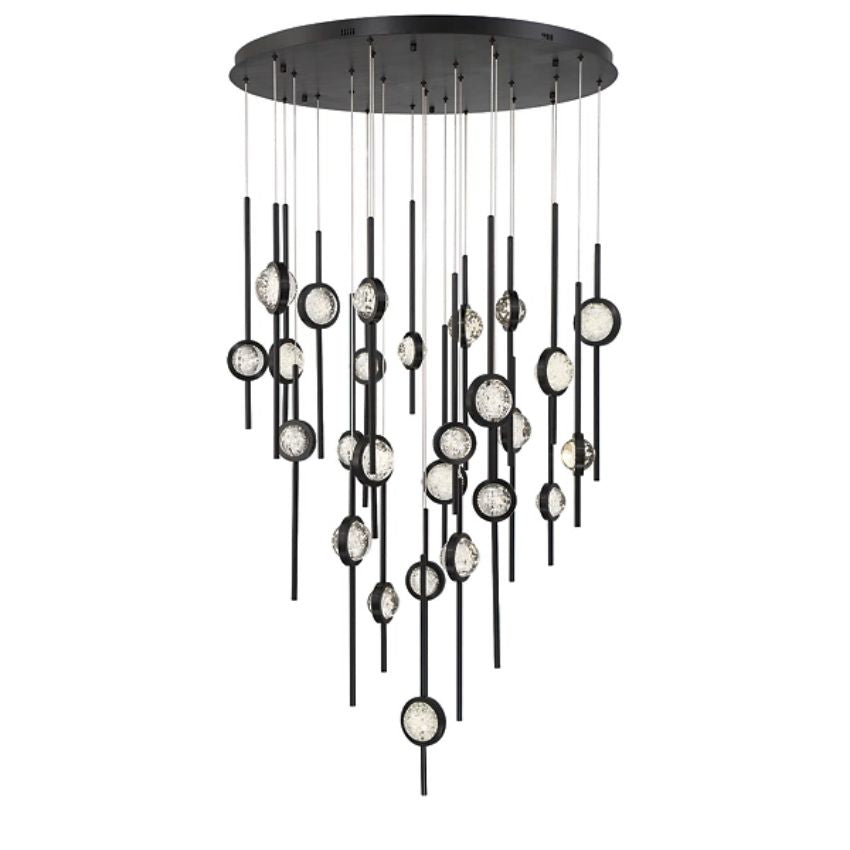 Issac Round Chandelier-chandeliers for dining room,chandeliers for stairways,chandeliers for foyer,chandeliers for bedrooms,chandeliers for kitchen,chandeliers for living room-Jecanoli