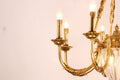 6 Lights Small Empire Style Antique Brass Chandelier Gold Chandelier for Study Room 26X26 Inch-铜灯-Jecanoli