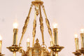 6 Lights Small Empire Style Antique Brass Chandelier Gold Chandelier for Study Room 26X26 Inch-铜灯-Jecanoli