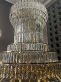 Large gold chandelier foyer lighting 71