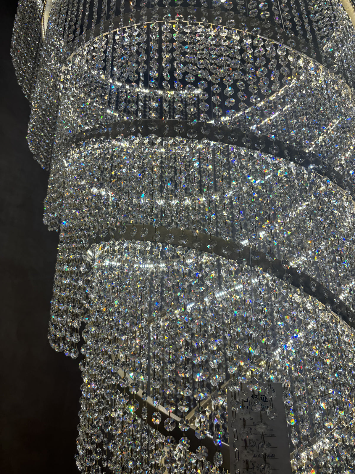 Contemporary Long Spiral Chandelier for Staircase 63"W 157"H-大吊灯-Jecanoli