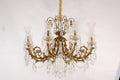 28X31 Inch 6 Lights Small Classical Candle Style Brass and Crystal Chandelier Lighting-铜灯-Jecanoli