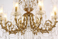 28X31 Inch 6 Lights Small Classical Candle Style Brass and Crystal Chandelier Lighting-铜灯-Jecanoli