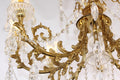 28X31 Inch 6 Lights Small Classical Candle Style Brass and Crystal Chandelier Lighting-铜灯-Jecanoli
