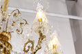 31X32 Inch 8 Lights Small Classical Candle Style Brass and Crystal Chandelier Lighting-铜灯-Jecanoli