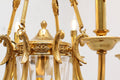 8 Lights Small Empire Style Antique Brass Chandelier Gold Dining Room Chandelier 31X28 Inch-铜灯-Jecanoli