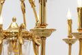 8 Lights Small Empire Style Antique Brass Chandelier Gold Dining Room Chandelier 31X28 Inch-铜灯-Jecanoli