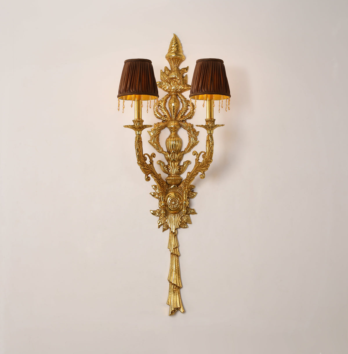 42 Inch Height 2 Lights European Style Brass Wall Sconce-壁灯-Jecanoli