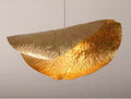 Postmodern Withered Leaf Parlor Pendant Lighting Fixture in Brass-Jecanoli