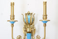2 Lights Rococo Style Brass Wall Lamp Blue/ Pink Color-壁灯-Jecanoli