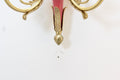 2 Lights Rococo Style Brass Wall Lamp Blue/ Pink Color-壁灯-Jecanoli