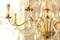 8 Lights Candle Style Small Gold Chandelier Luxury Brass Arm Chandelier with Acrylic Pearl Chains-铜灯-Jecanoli