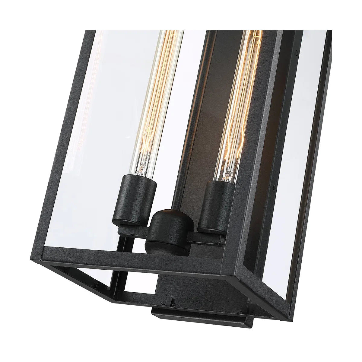 21" Gold Outdoor Wall Sconce with Glass Shade