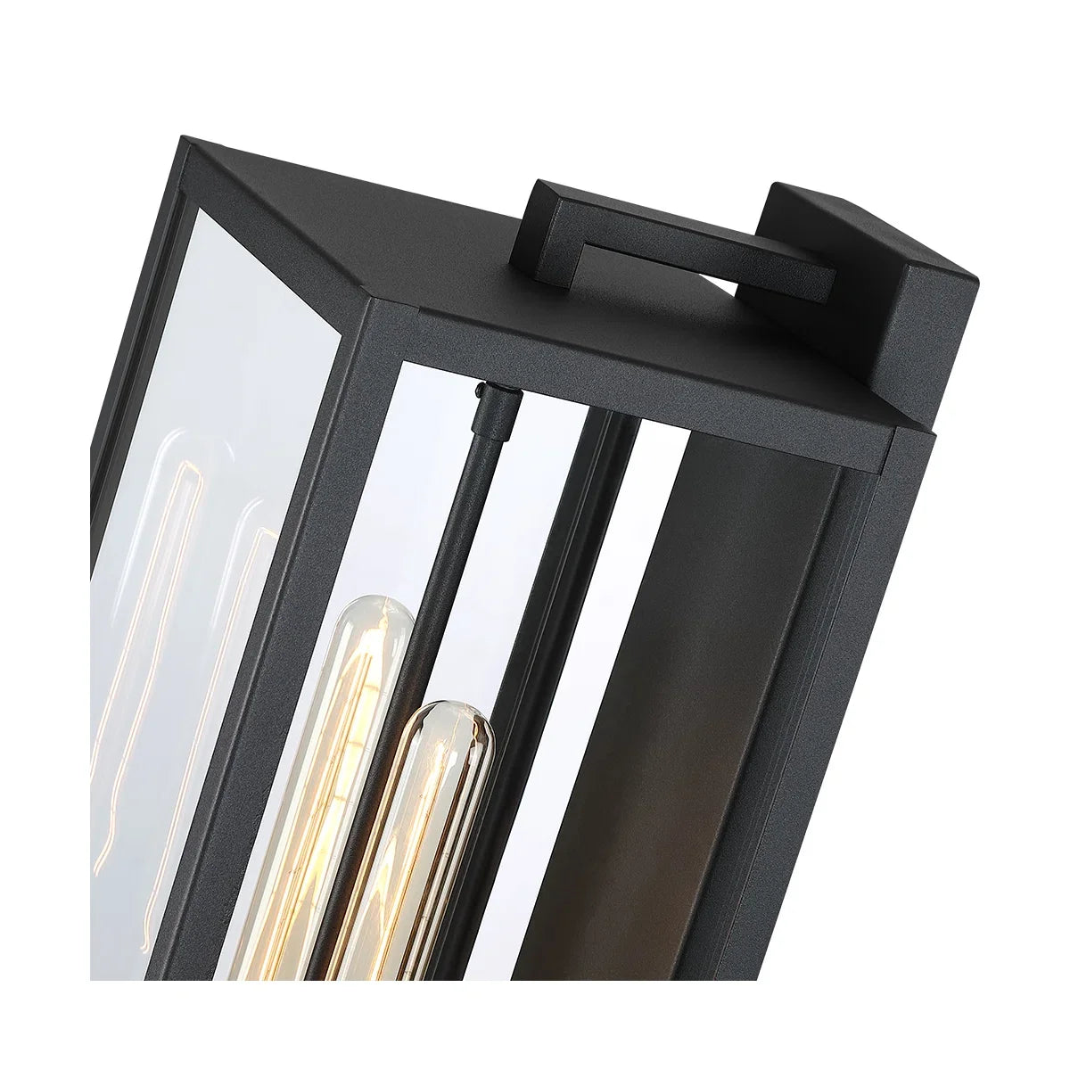21" Gold Outdoor Wall Sconce with Glass Shade