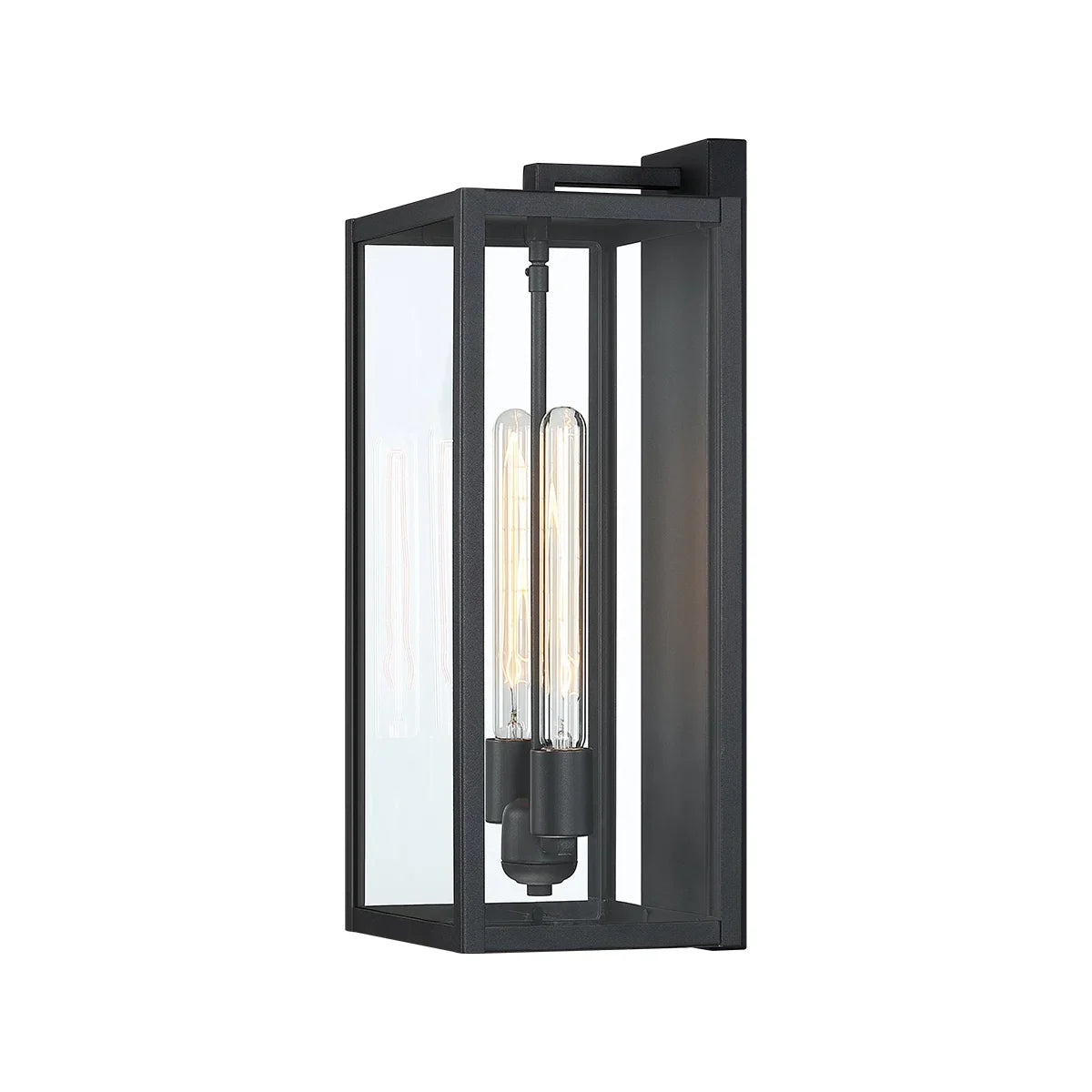 21" Gold Outdoor Wall Sconce with Glass Shade