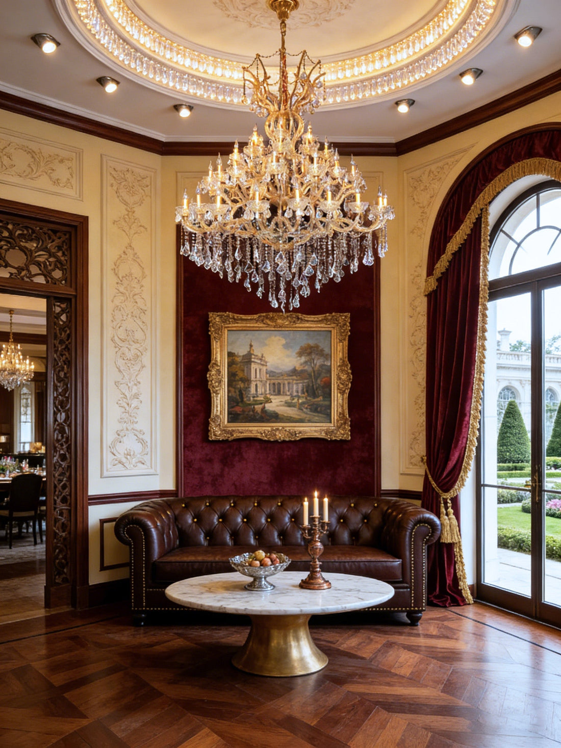 60 Lights Big Gold Maria Theresa Chandelier 67X79 Inch Large Crystal Chandelier for High Ceiling Foyer-大吊灯-Jecanoli