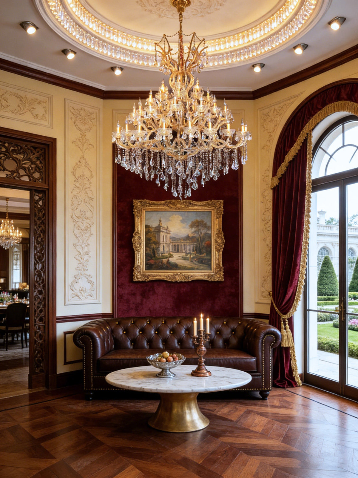 60 Lights Big Gold Maria Theresa Chandelier 67X79 Inch Large Crystal Chandelier for High Ceiling Foyer-大吊灯-Jecanoli