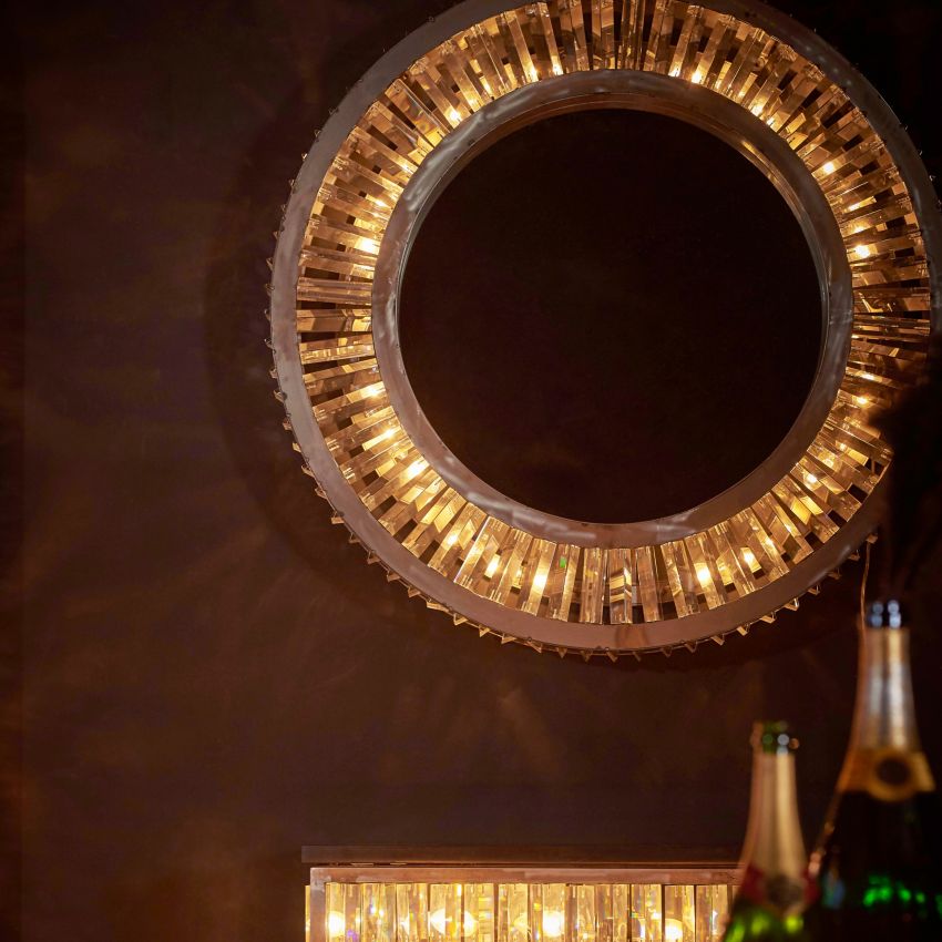 Lito Flush Mount Round Chandelier-Chandelier-Jecanoli