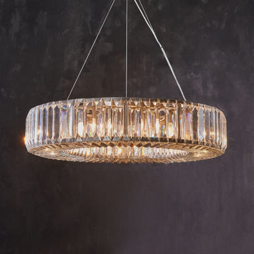 Lito Round Crystals Chandelier-Chandelier-Jecanoli