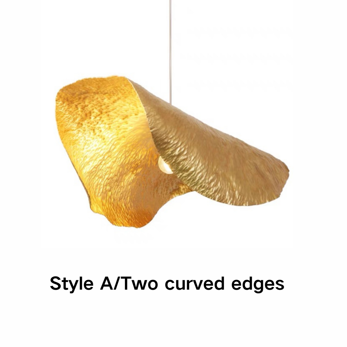 Postmodern Withered Leaf Parlor Pendant Lighting Fixture in Brass-Jecanoli