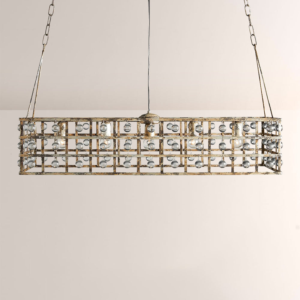 La Cage Rectangular Chandelier-Chandelier-Jecanoli