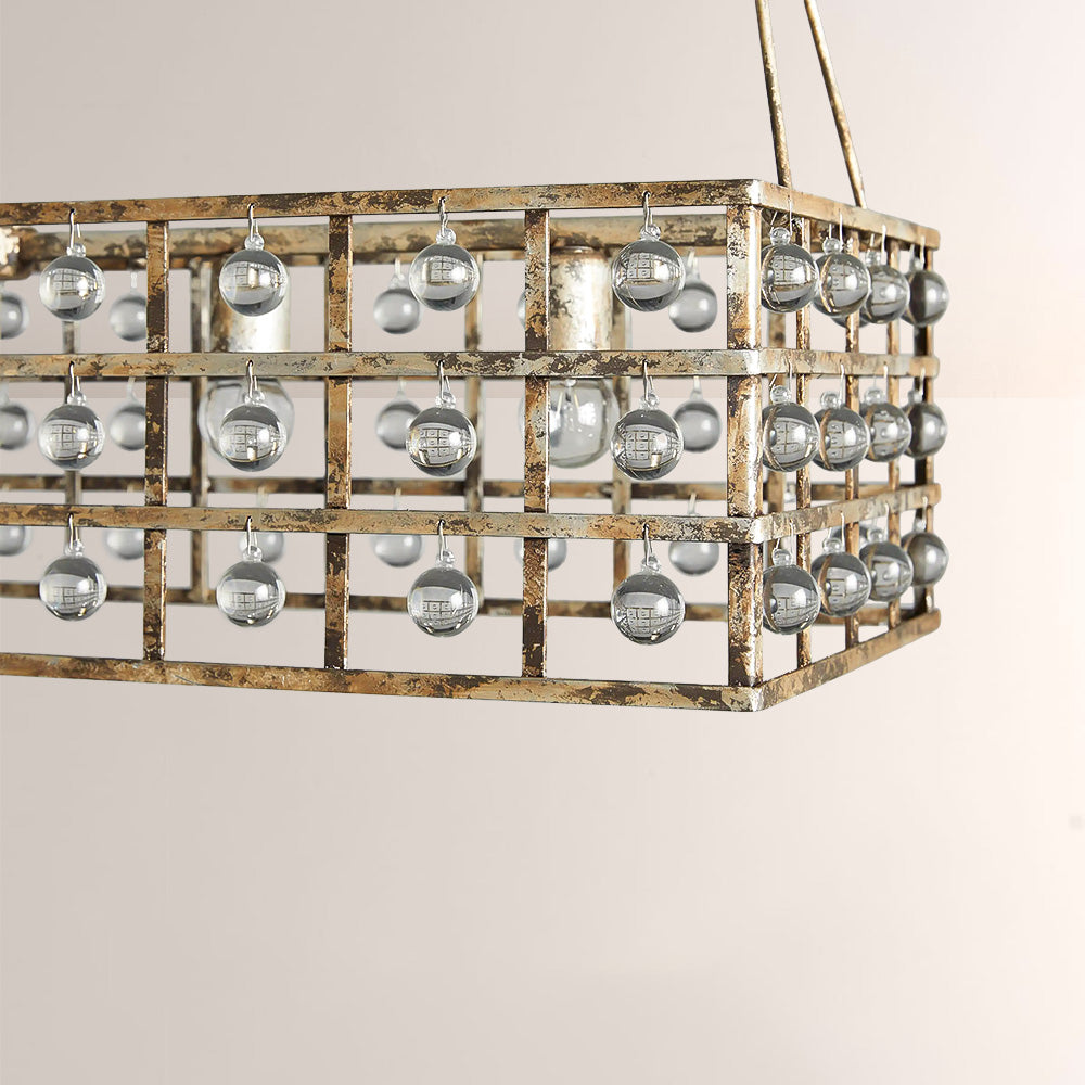 La Cage Rectangular Chandelier-Chandelier-Jecanoli