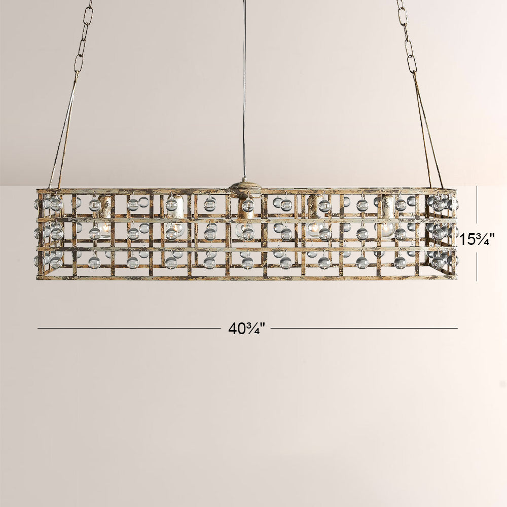 La Cage Rectangular Chandelier-Chandelier-Jecanoli