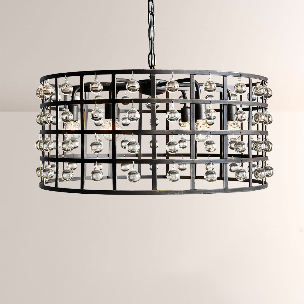 La Cage Round Chandelier-Chandelier-Jecanoli