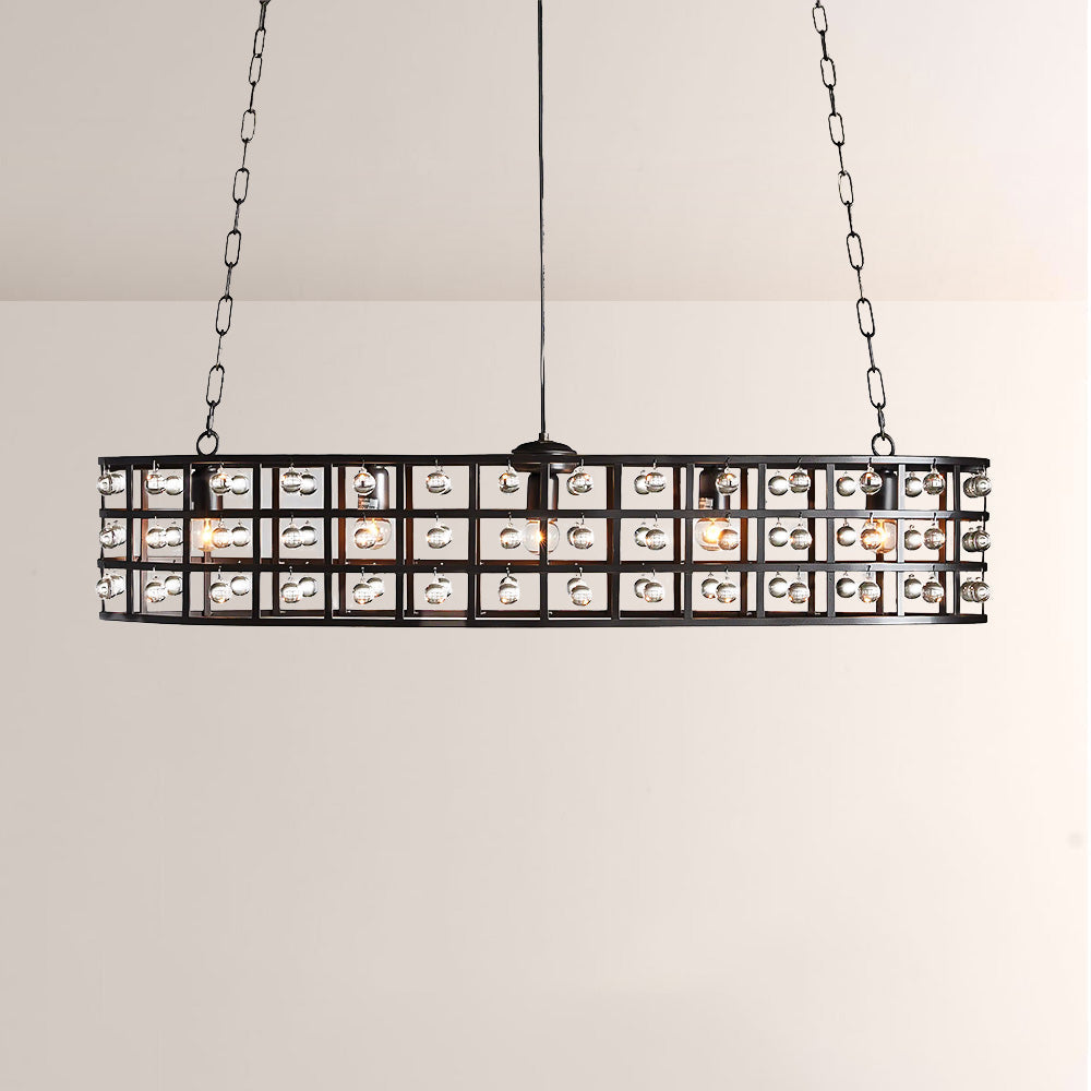 La Cage 5-Light Oval Chandelier-Chandelier-Jecanoli