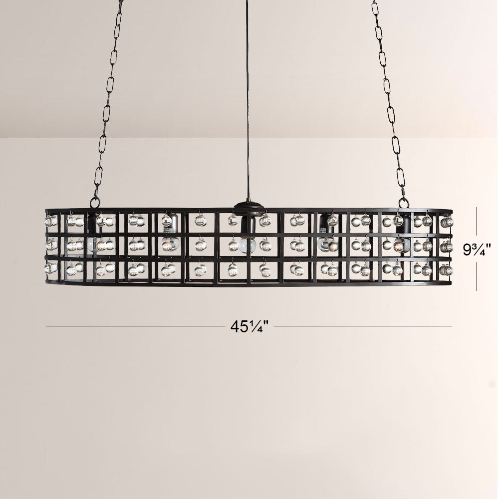 La Cage 5-Light Oval Chandelier-Chandelier-Jecanoli